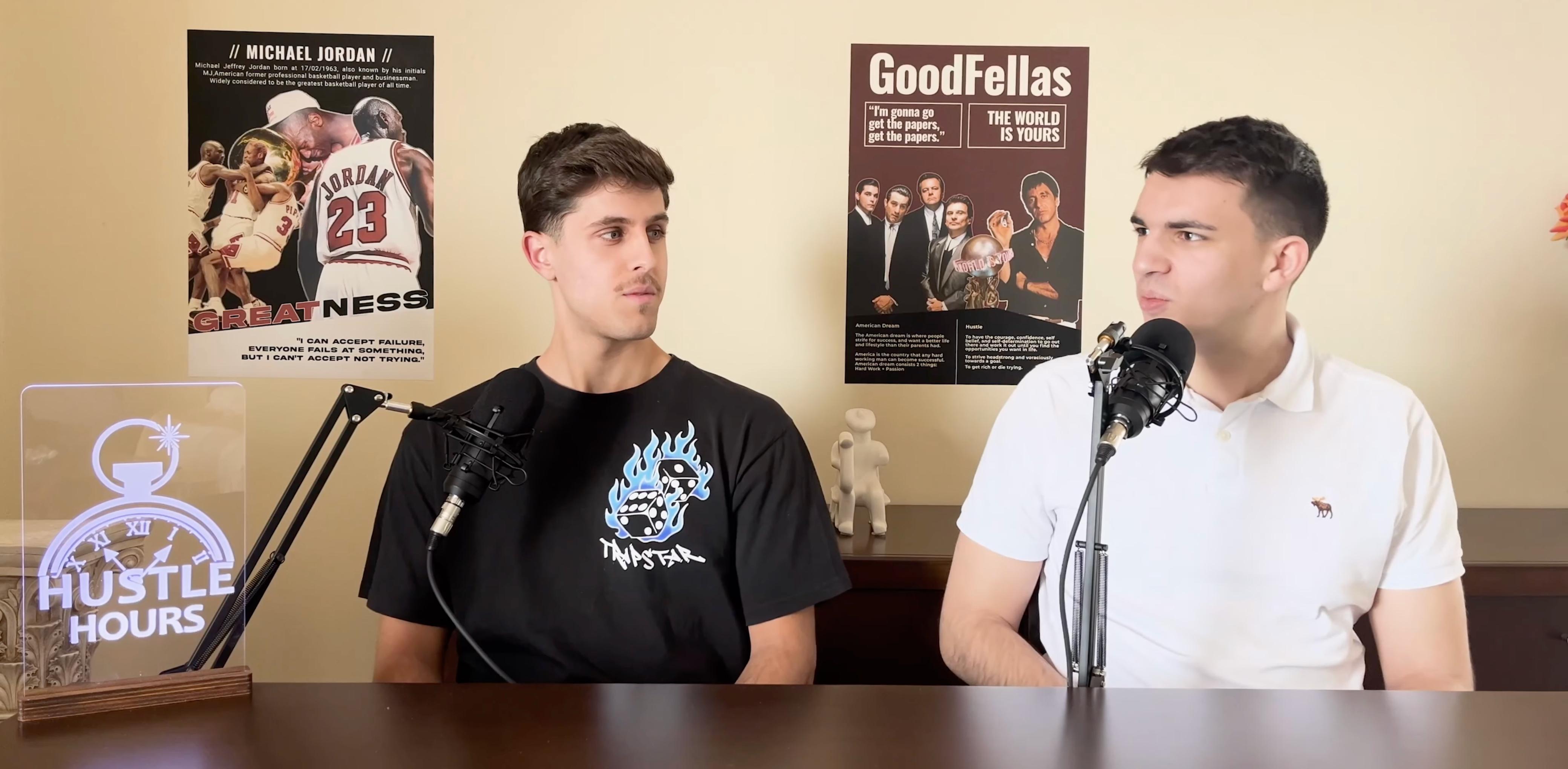 Dinos and Takis on the podcast